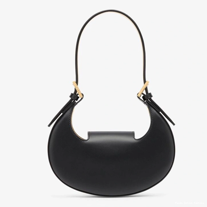 Cheap HOT Bag Hobo Mini Leather In Calf Fendi Cookie Black 0716